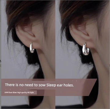 S999 Entire Sterling Silver Ear Ring Accessible Luxury Ear-Caring Earrings 2025 New Arrival Best Selling Stylish Frosty Style Earrings