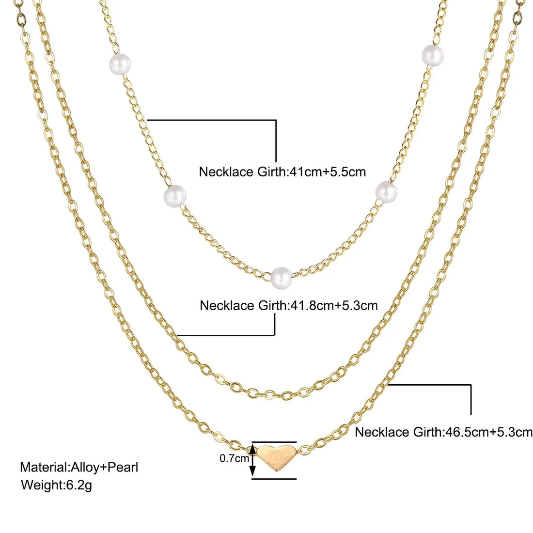 LATS Multilayer Pearl Cross Love Heart Pendant Necklaces for Women Gold Color Fashion Collarbone Neck Chain 2024 Trend Jewelry